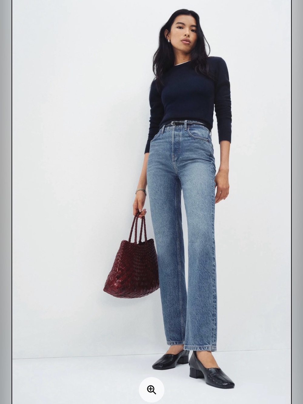 Reformation Cynthia High Rise Straight Long Jeans